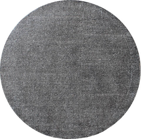 Modern Black Round Hand Loomed 60 X 60  Area Rug 902-137528 Image 0