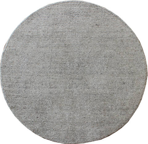 Modern Grey Round Hand Loomed 30 X 30  Area Rug 902-137531 Image 0