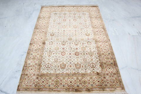 Jaipur White Hand Knotted 41 X 62  Area Rug 905-137541 Image 1