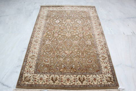 Jaipur Brown Hand Knotted 41 X 61  Area Rug 905-137558 Image 1