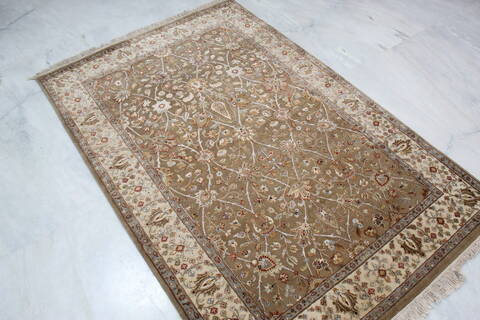 Jaipur Brown Hand Knotted 41 X 61  Area Rug 905-137558 Image 3