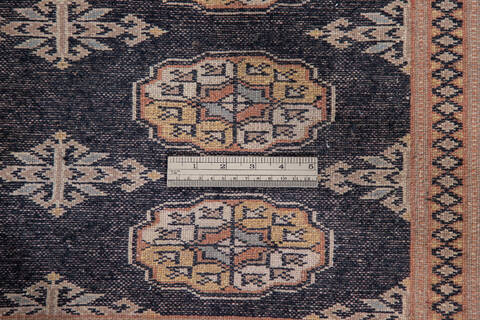 Bokhara Black Hand Knotted 40 X 61  Area Rug 700-137596 Image 5