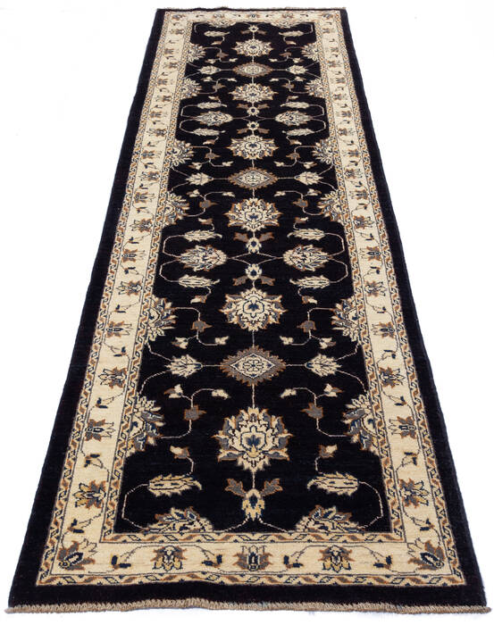 Chobi Black Runner Hand Knotted 28 X 910  Area Rug 700-137607 Image 1