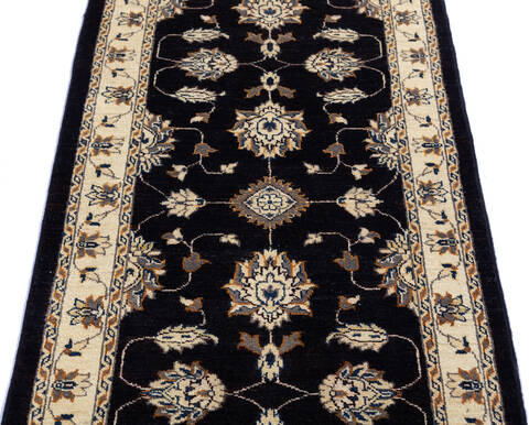 Chobi Black Runner Hand Knotted 28 X 910  Area Rug 700-137607 Image 3