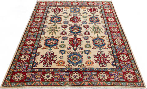 Kazak Beige Hand Knotted 411 X 70  Area Rug 700-137620 Image 1