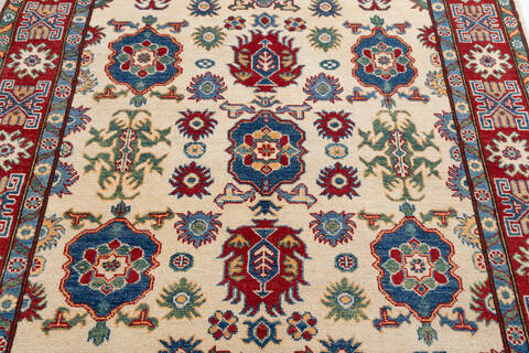 Kazak Beige Hand Knotted 411 X 70  Area Rug 700-137620 Image 2