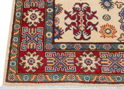 Kazak Beige Hand Knotted 411 X 70  Area Rug 700-137620 Image 3