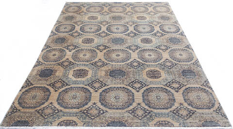 Chobi Grey Hand Knotted 61 X 91  Area Rug 700-137643 Image 1