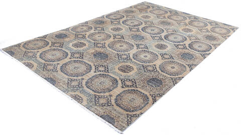 Chobi Grey Hand Knotted 61 X 91  Area Rug 700-137643 Image 2