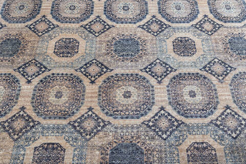 Chobi Grey Hand Knotted 61 X 91  Area Rug 700-137643 Image 4