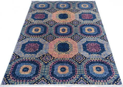 Chobi Blue Hand Knotted 40 X 511  Area Rug 700-137645 Image 1