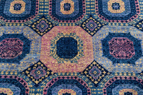 Chobi Blue Hand Knotted 40 X 511  Area Rug 700-137645 Image 3