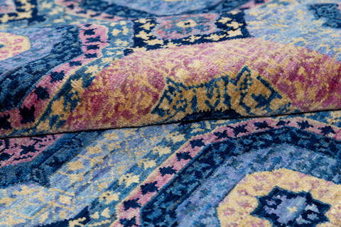 Chobi Blue Hand Knotted 40 X 511  Area Rug 700-137645 Image 5