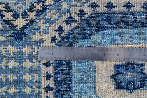 Chobi Blue Hand Knotted 40 X 511  Area Rug 700-137645 Image 6