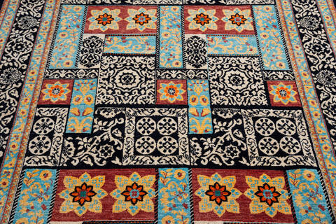 Chobi Black Hand Knotted 56 X 711  Area Rug 700-139944 Image 3