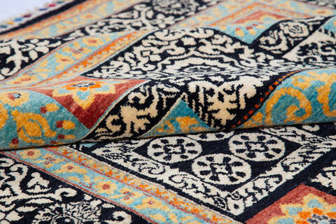 Chobi Black Hand Knotted 56 X 711  Area Rug 700-139944 Image 5