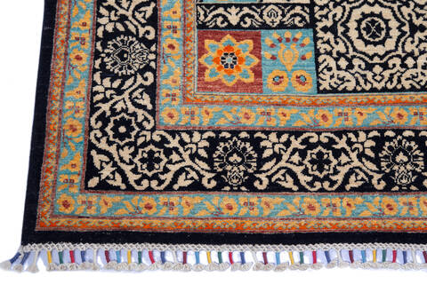 Chobi Black Hand Knotted 56 X 711  Area Rug 700-139944 Image 6