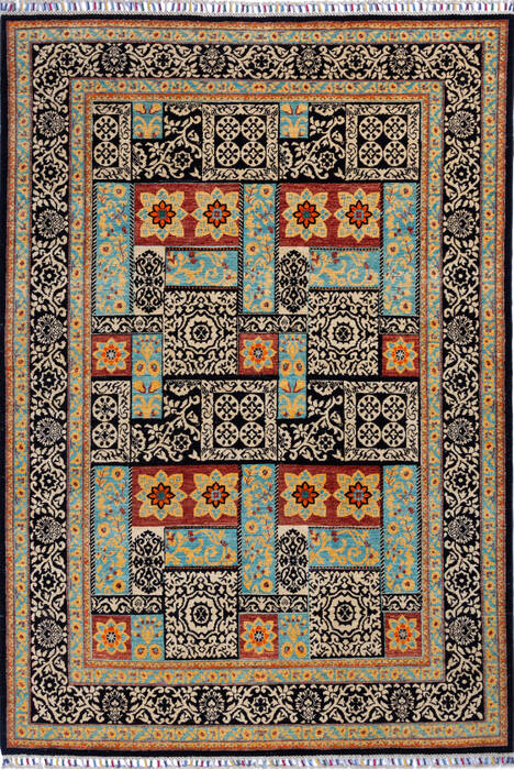 Chobi Black Hand Knotted 56 X 711  Area Rug 700-139944 Image 0