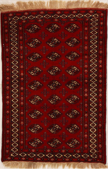 Bokhara Red Hand Knotted 36 X 50  Area Rug 251-14011 Image 0
