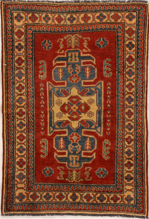 Kazak Red Hand Knotted 211 X 45  Area Rug 251-14021 Image 0
