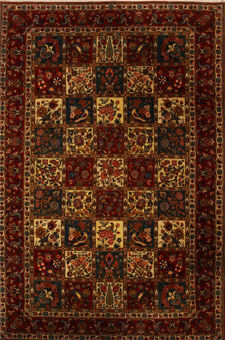 Bakhtiar Multicolor Hand Knotted 76 X 110  Area Rug 251-14225 Image 0