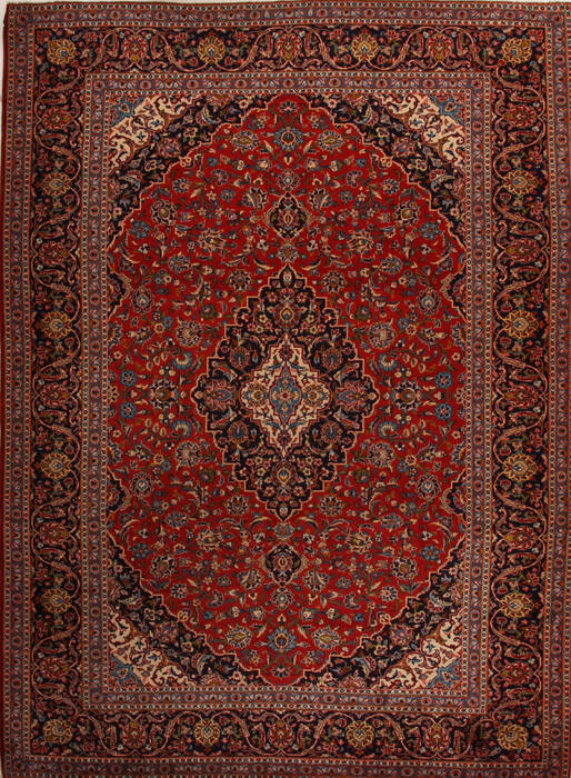 Kashan Red Hand Knotted 92 X 126  Area Rug 251-14237 Image 0