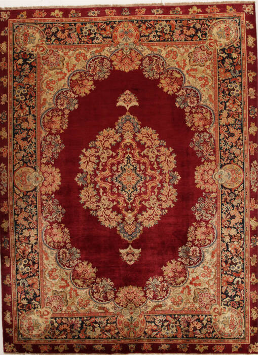 Mahal Red Hand Knotted 102 X 138  Area Rug 251-14276 Image 0