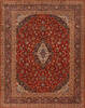 Kashan Red Hand Knotted 98 X 125  Area Rug 251-14292 Thumb 0