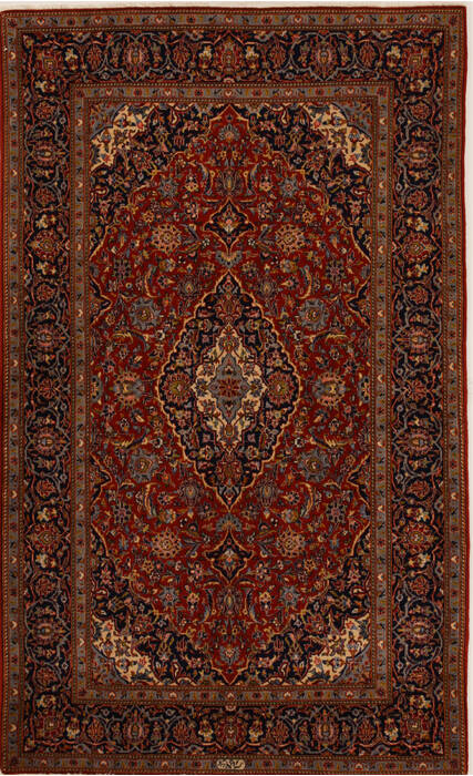 Kashan Red Hand Knotted 47 X 76  Area Rug 251-14369 Image 0
