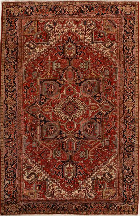 Heriz Red Hand Knotted 79 X 122  Area Rug 251-14399 Image 0