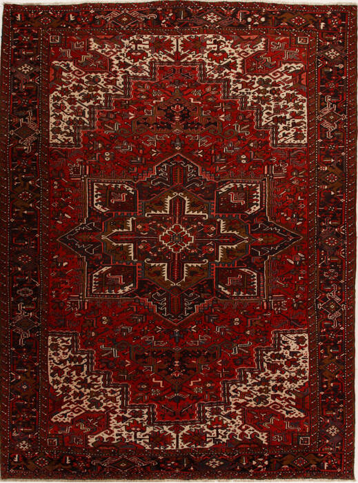 Heriz Red Hand Knotted 96 X 124  Area Rug 251-14467 Image 0
