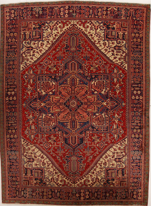 Heriz Red Hand Knotted 95 X 1210  Area Rug 251-14476 Image 0