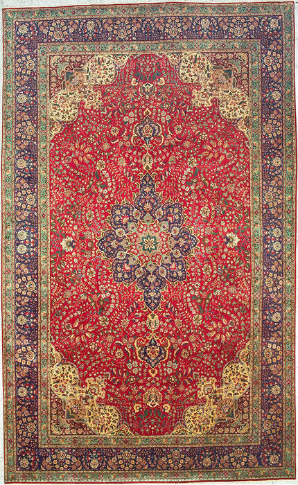Tabriz Purple Hand Knotted 99 X 1511  Area Rug 100-14737 Image 0
