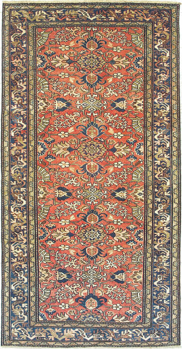 Malayer Red Runner Hand Knotted 411 X 97  Area Rug 100-14783 Image 0