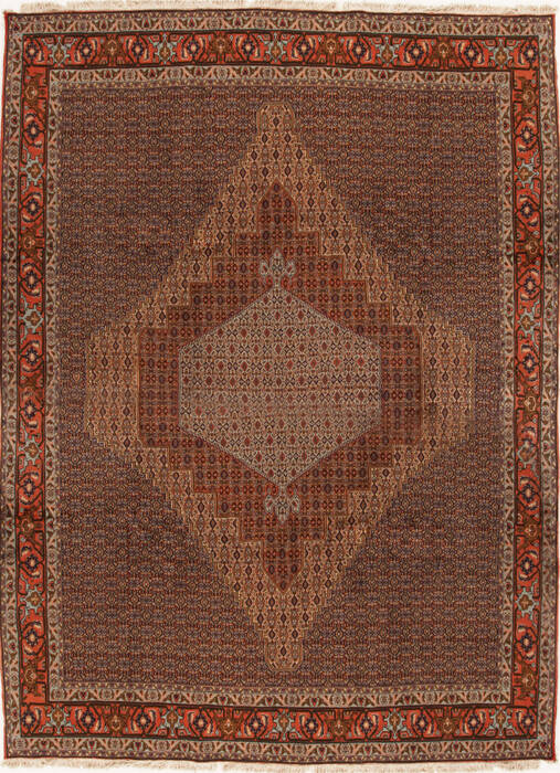 Sanandaj Multicolor Hand Knotted 86 X 116  Area Rug 100-14926 Image 0