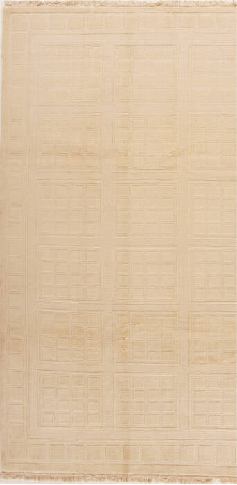 Indo-Nepal Beige Hand Knotted 81 X 118  Area Rug 100-14932 Image 0