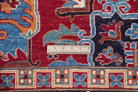 Heriz Red Hand Knotted 81 X 109  Area Rug 700-140014 Image 7