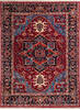 Heriz Red Hand Knotted 81 X 109  Area Rug 700-140014 Thumb 0