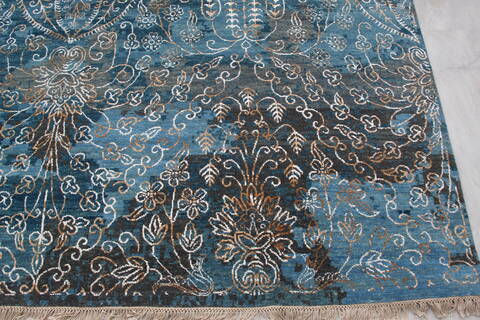 Jaipur Blue Hand Knotted 811 X 120  Area Rug 905-140020 Image 3