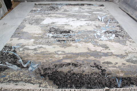 Jaipur Grey Hand Knotted 811 X 120  Area Rug 905-140026 Image 1