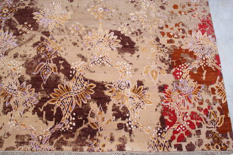 Jaipur Beige Hand Knotted 92 X 122  Area Rug 905-140031 Image 3