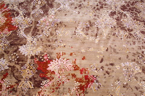 Jaipur Beige Hand Knotted 92 X 122  Area Rug 905-140031 Image 4