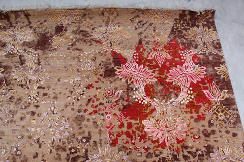 Jaipur Beige Hand Knotted 92 X 122  Area Rug 905-140031 Image 6