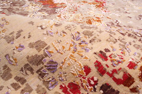 Jaipur Beige Hand Knotted 92 X 122  Area Rug 905-140031 Image 7