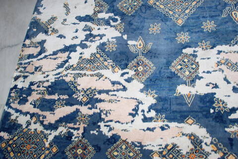 Jaipur Blue Hand Knotted 90 X 124  Area Rug 905-140032 Image 5