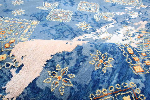 Jaipur Blue Hand Knotted 90 X 124  Area Rug 905-140032 Image 7