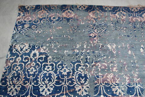 Jaipur Blue Hand Knotted 81 X 106  Area Rug 905-140036 Image 5