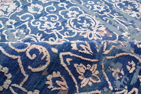 Jaipur Blue Hand Knotted 81 X 106  Area Rug 905-140036 Image 7