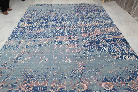 Jaipur Blue Hand Knotted 81 X 106  Area Rug 905-140036 Image 8