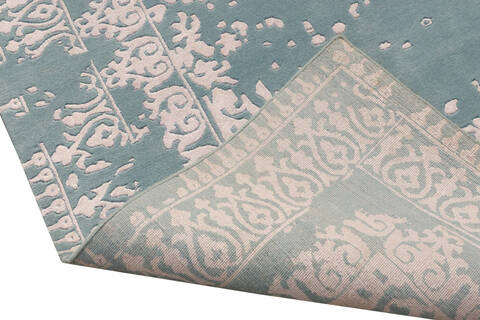 Kerman Blue Hand Knotted 80 X 100  Area Rug 902-140043 Image 3